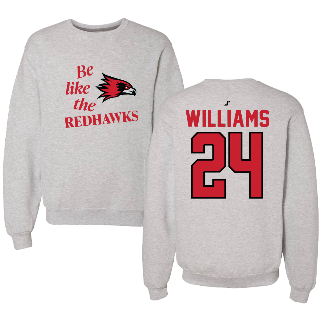 Southeast Missouri State University Football Light Gray Be Like Us Crewneck - #24 JaQori Williams