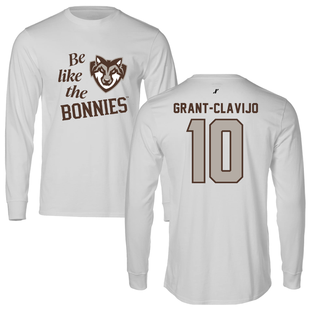 St. Bonaventure University Soccer Light Gray Be Like Us Long Sleeve - #10 Allie Grant-Clavijo