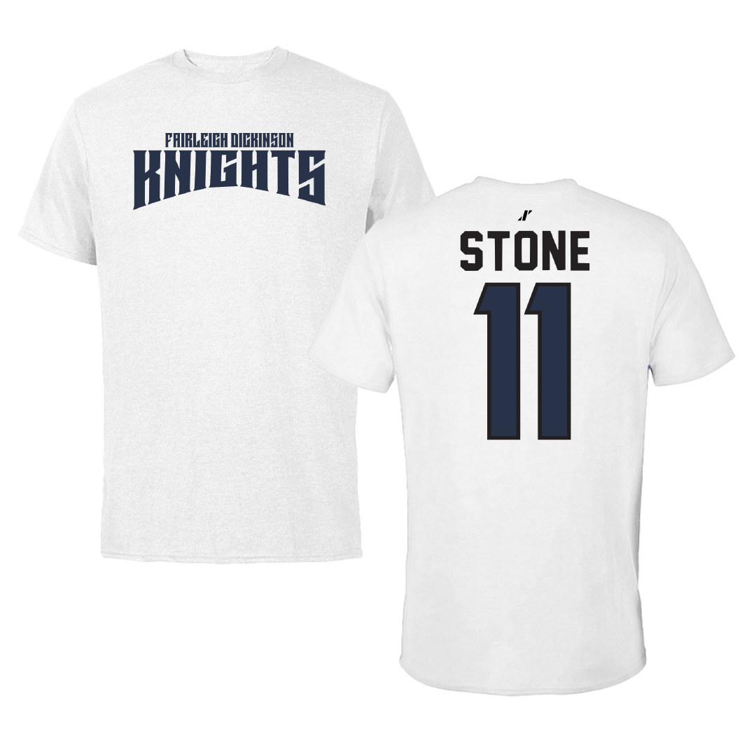 Fairleigh Dickinson University-Metropolitan Campus Softball White Classic Tee - #11 Ayden Stone