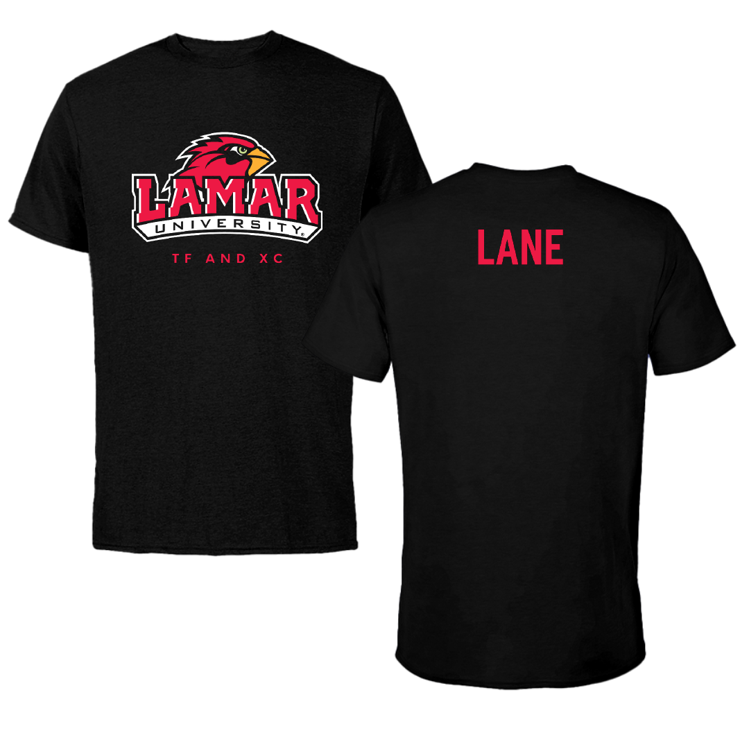 Lamar University TF and XC Black Performance Tee - RJ Lane
