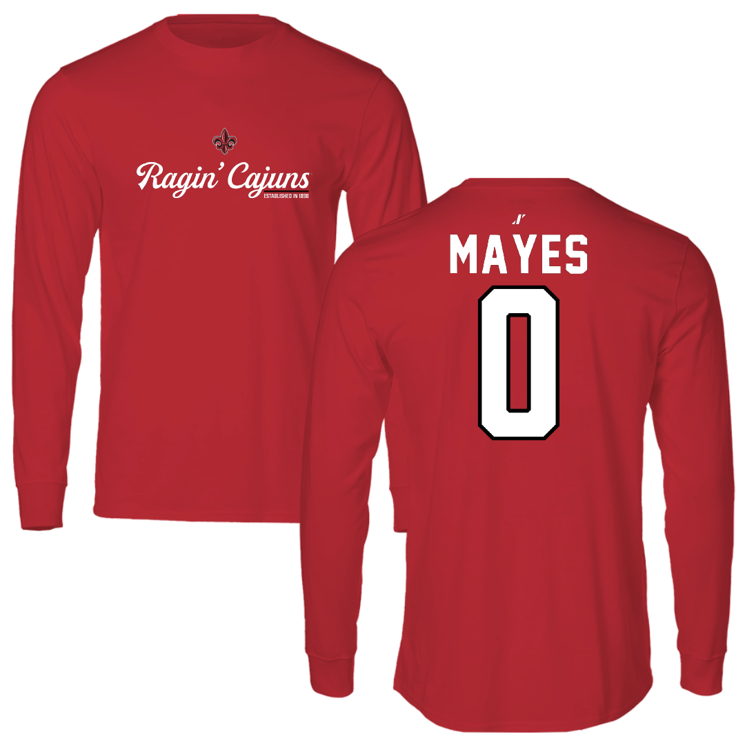 University of Louisiana at Lafayette Soccer Red General Long Sleeve - #0 Natalie Mayes