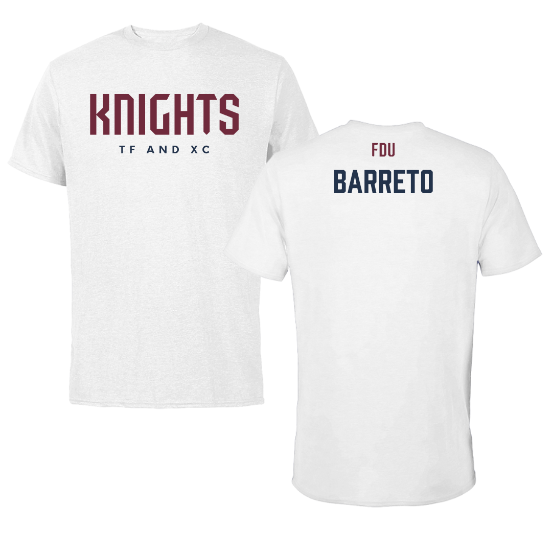 Fairleigh Dickinson University-Metropolitan Campus TF and XC White Tee - Brandon Barreto
