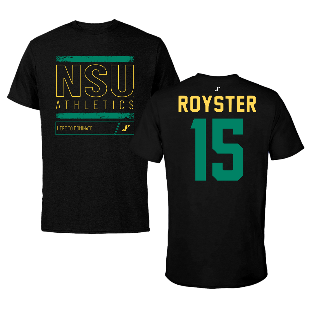 Norfolk State University Baseball Black Dominate Tee - #15 Liam Royster