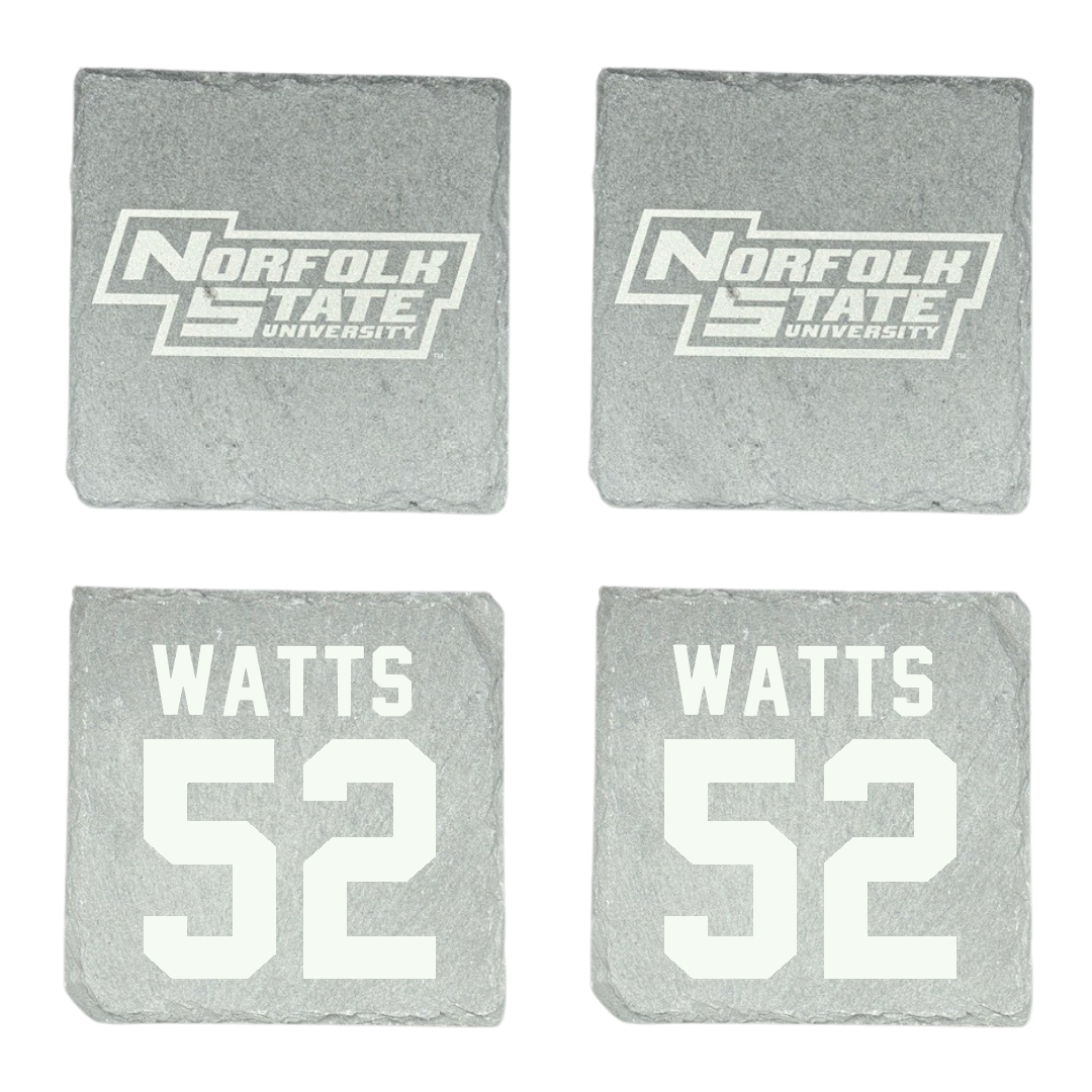 Norfolk State University Football Stone Coaster (4 Pack)  - #52 Matthieu Watts