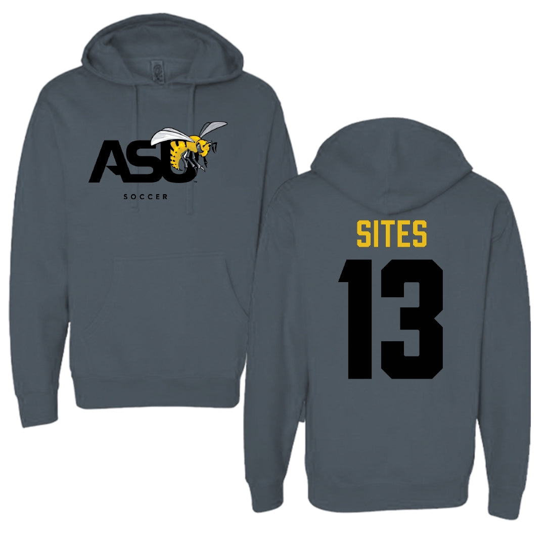 Alabama State University Soccer Dark Gray Hoodie - #13 Briana Sites