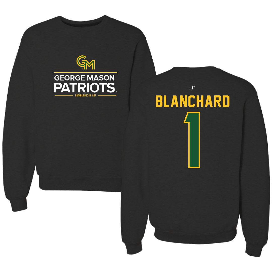 George Mason University Baseball Black General Crewneck - #1 Evan Blanchard
