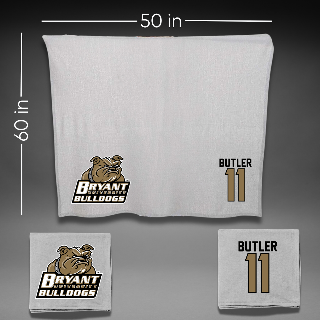 Bryant University Football Gray Blanket - #11 TJ Butler