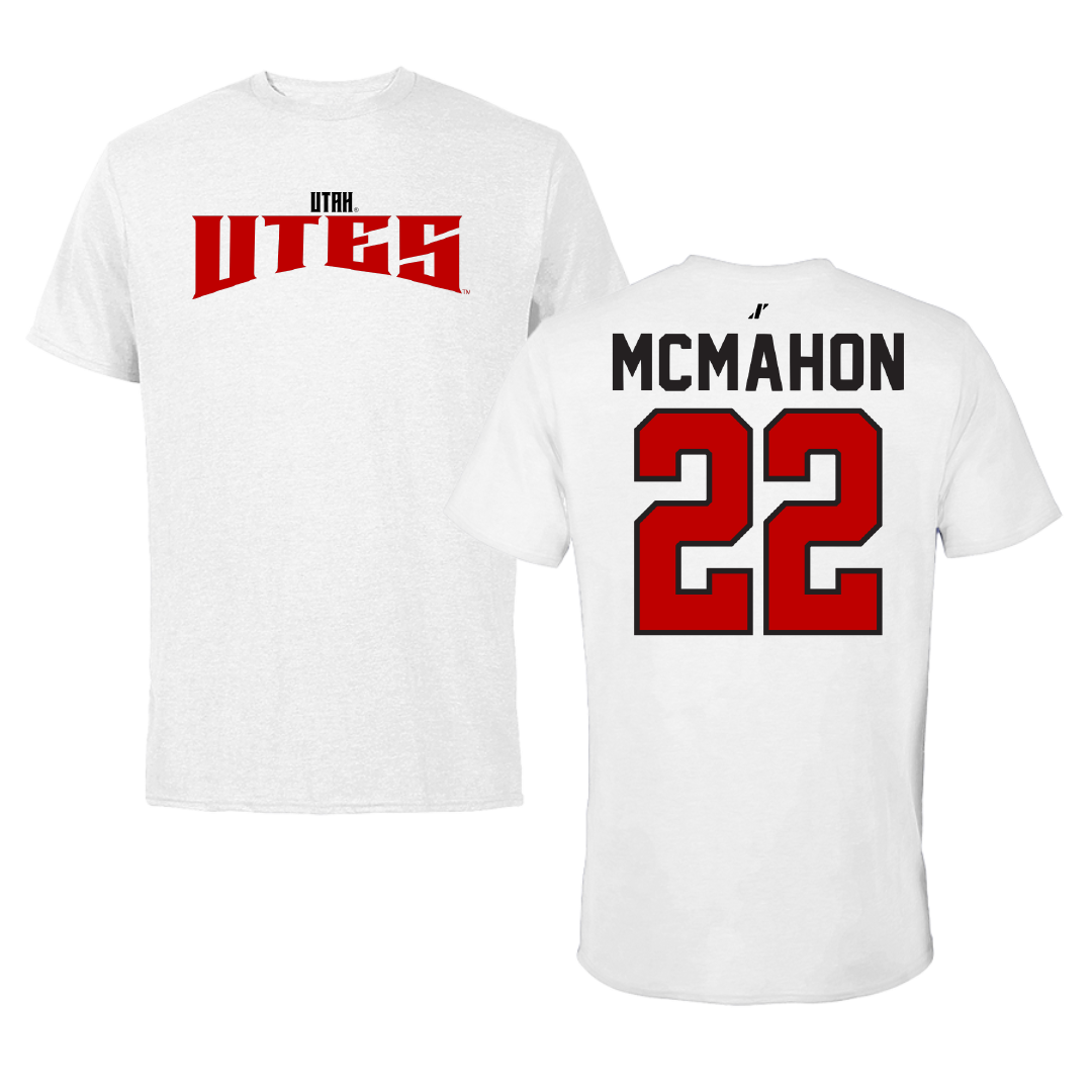 University of Utah Lacrosse White Classic Tee - #22 MJ McMahon