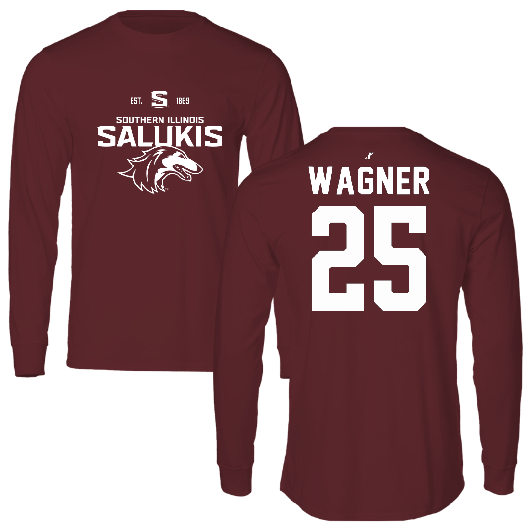 Southern Illinois University at Carbondale Football Maroon General Long Sleeve - #25 Kayleb Wagner