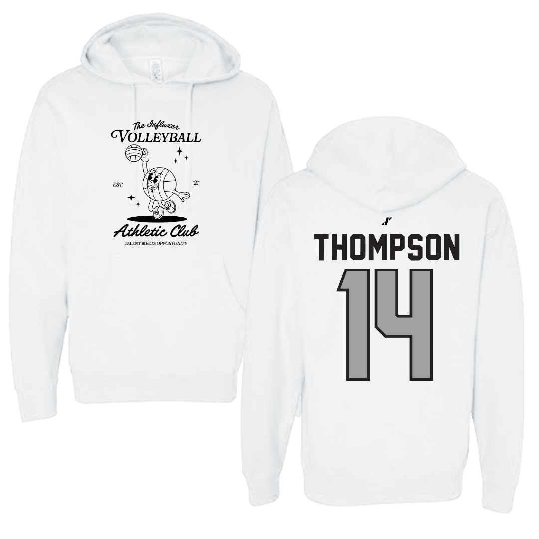 Volleyball White Influxer Athletic Club Hoodie - #14 Reaghan Thompson