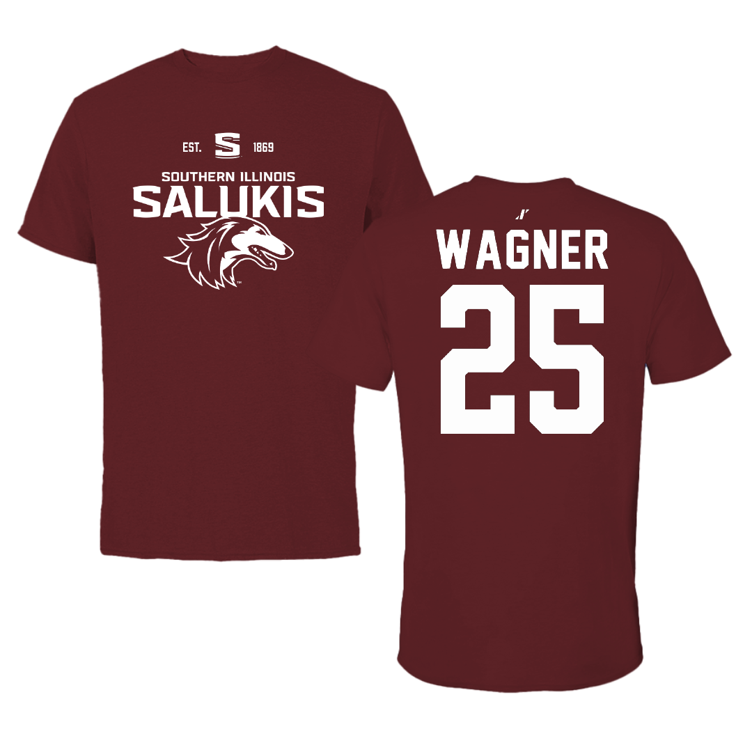 Southern Illinois University at Carbondale Football Maroon General Performance Tee - #25 Kayleb Wagner
