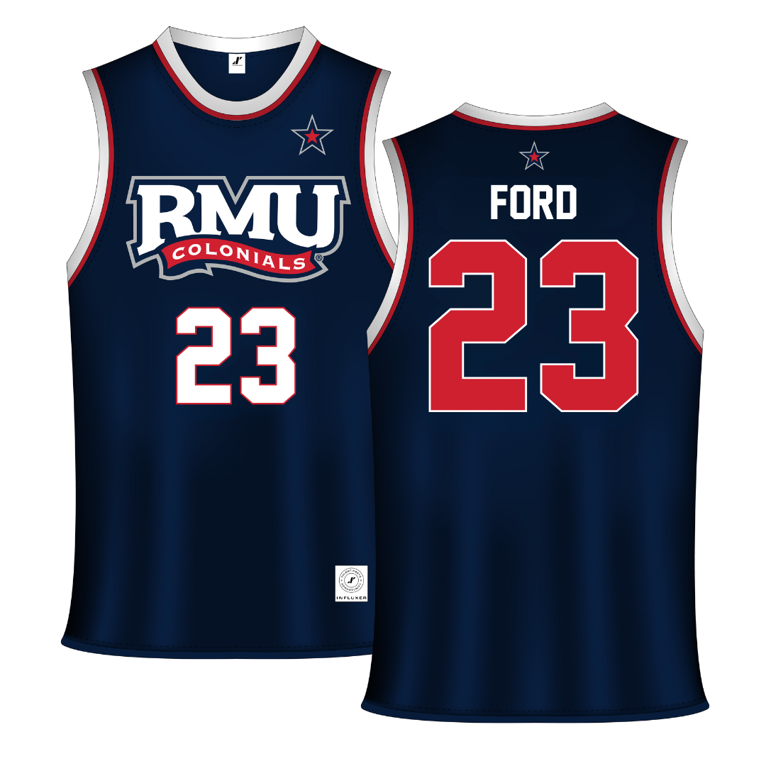 Robert Morris University Navy Basketball Jersey - #23 Chris Ford