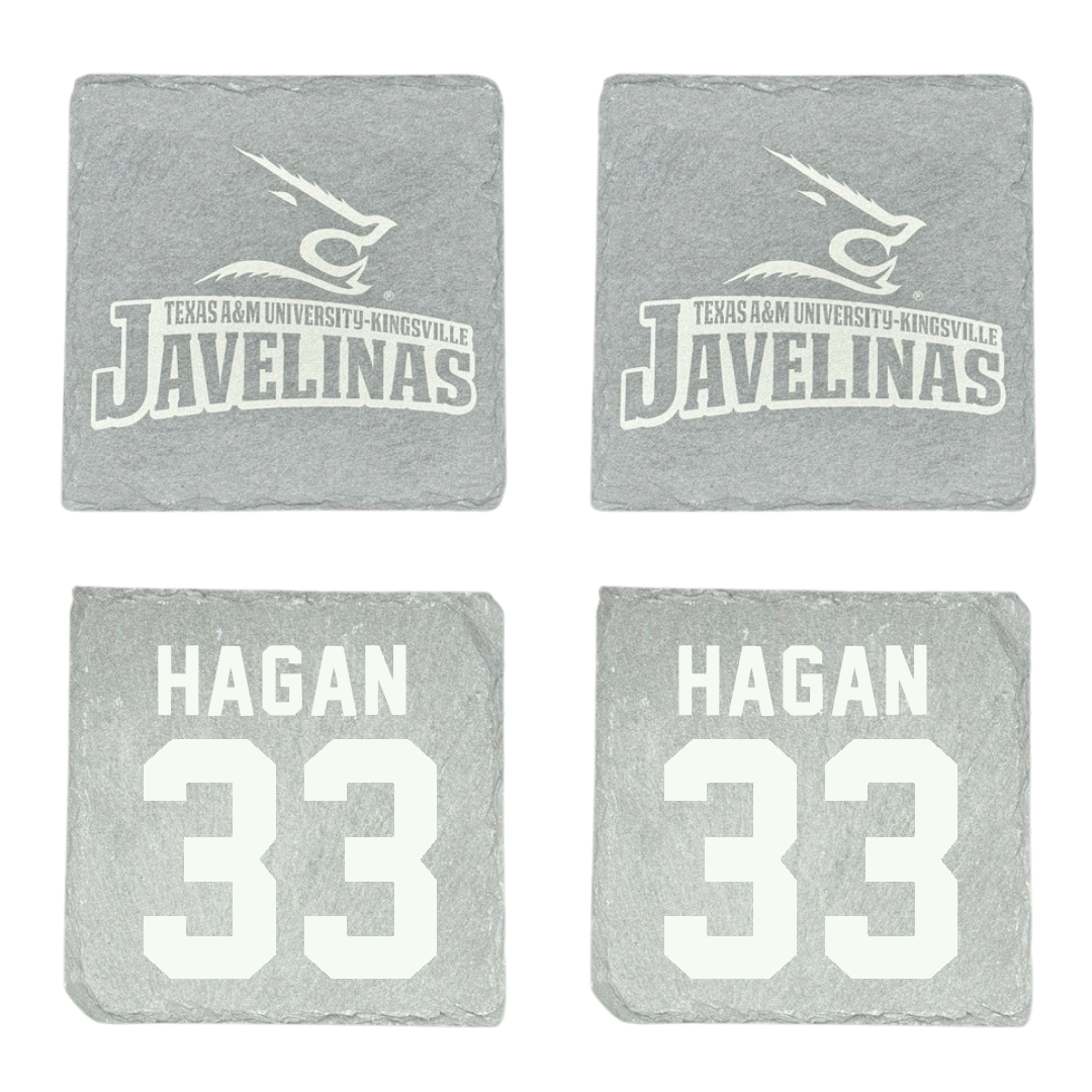 Texas A&M University-Kingsville Football Stone Coaster (4 Pack)  - #33 Roger Hagan