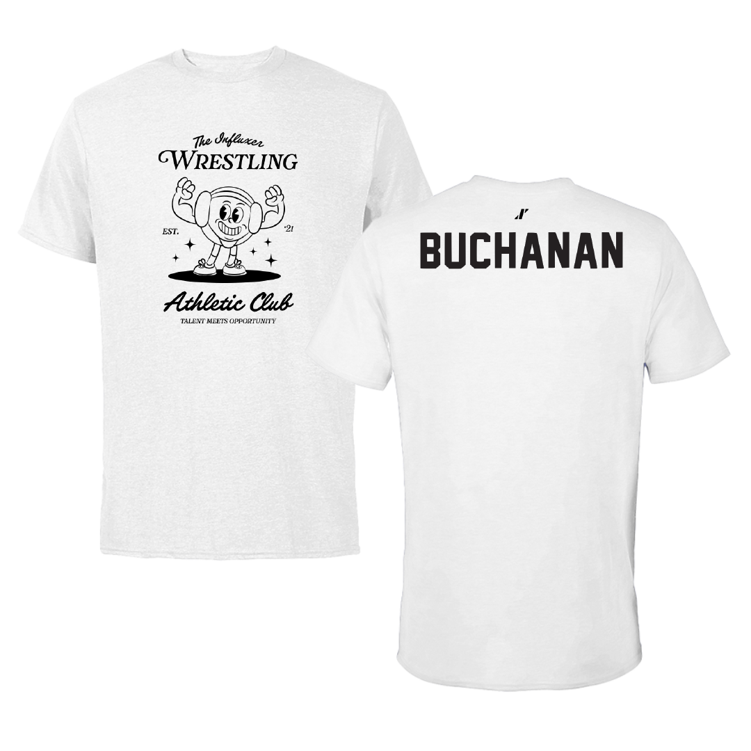 Wrestling White Influxer Athletic Club Tee - Stephen Buchanan