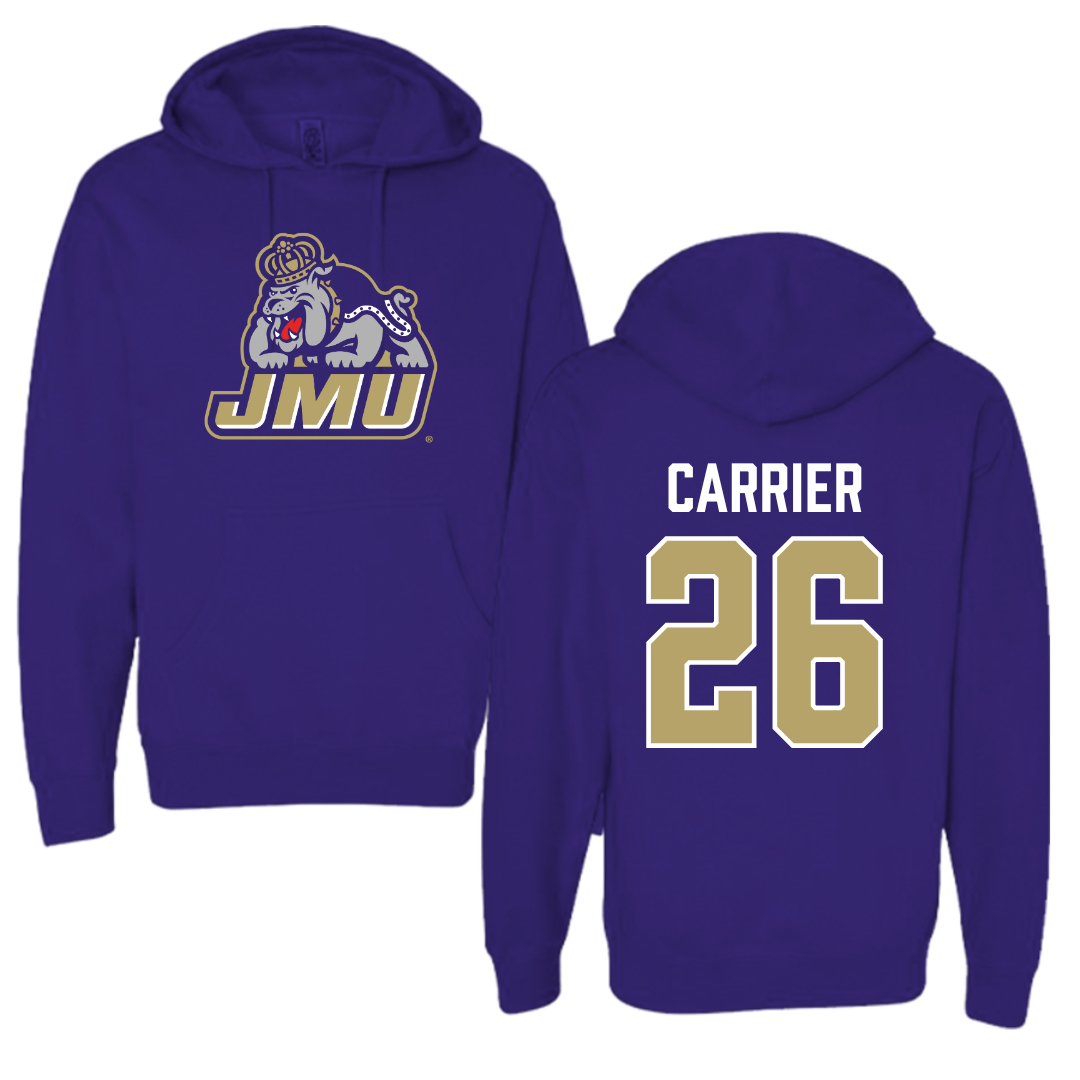 James Madison University Softball Purple Hoodie - #26 Kate Carrier