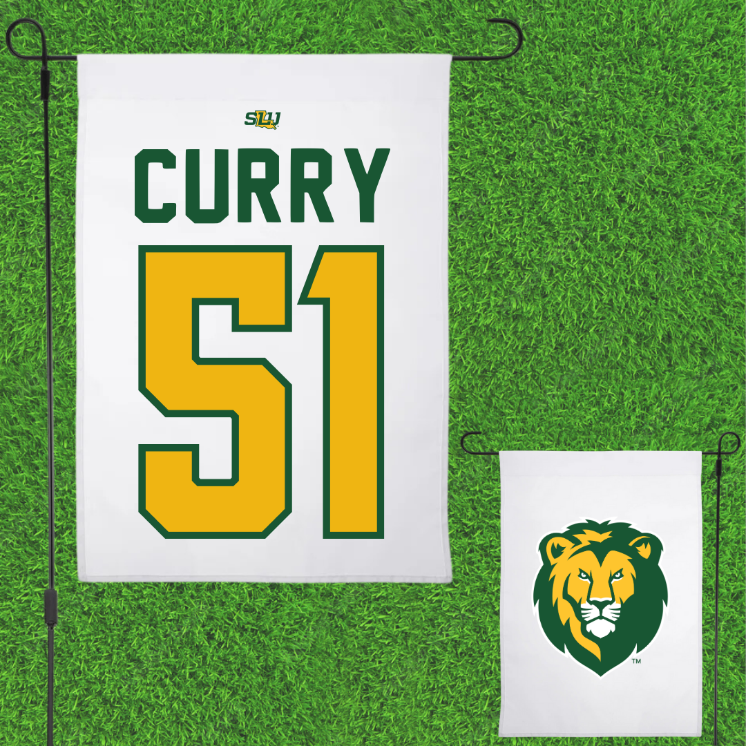 Southeastern Louisiana University Football White Garden Flag - #51 Breland Curry