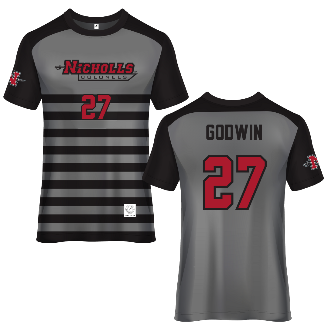 Nicholls State University Gray Soccer Jersey - #27 Emma Godwin