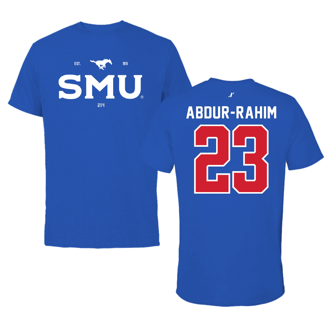 Southern Methodist University Basketball Blue General Performance Tee - #23 Amirah Abdur-Rahim