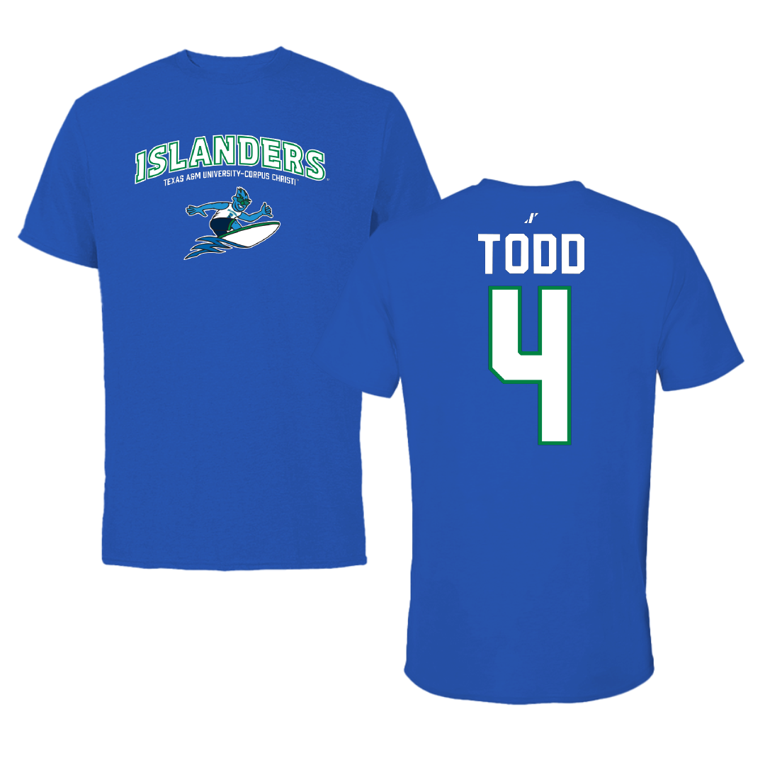 Texas A&M University-Corpus Christi Softball Blue General Tee - #4 Riley Todd