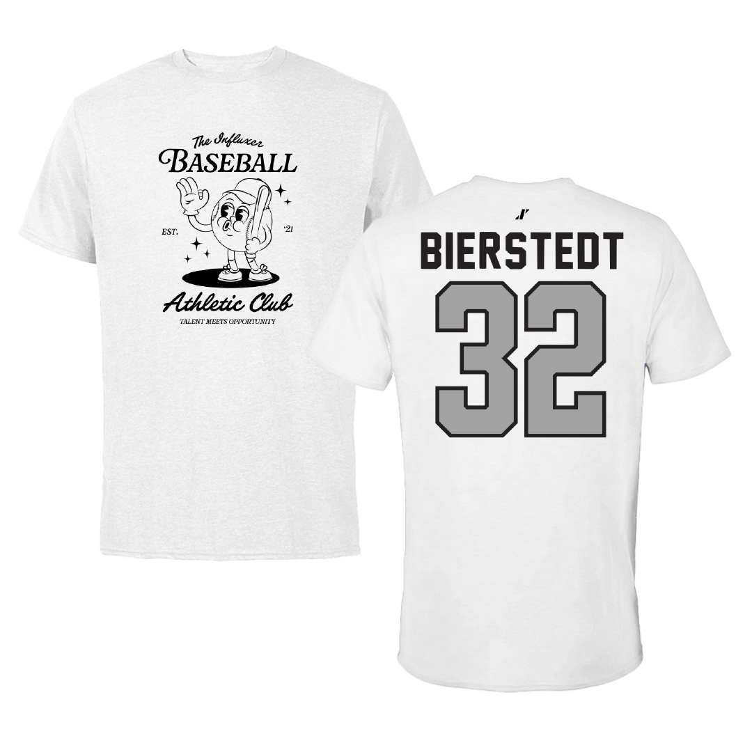 Baseball White Influxer Athletic Club Tee - #32 Hondo Bierstedt