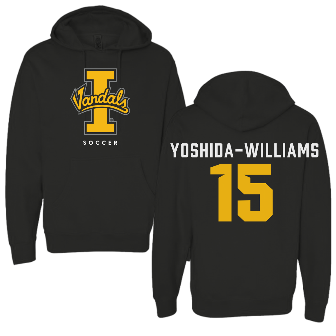 University of Idaho Soccer Black Vandals Hoodie - #15 Karli Yoshida-Williams