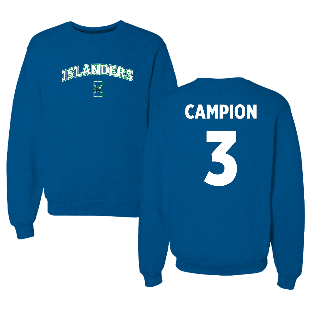 Texas A&M University-Corpus Christi Softball Blue Crewneck - #3 Sidney Campion
