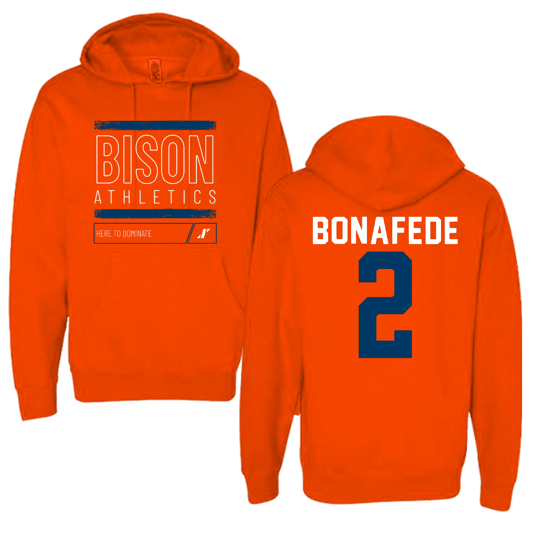 Bucknell University Lacrosse Orange Dominate Hoodie - #2 Benjamin Bonafede