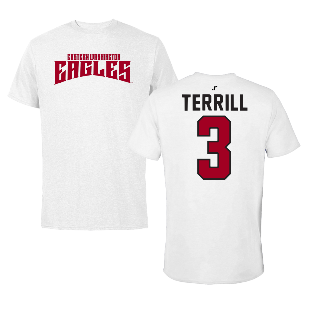 Eastern Washington University Soccer White Classic Tee - #3 Grace Terrill