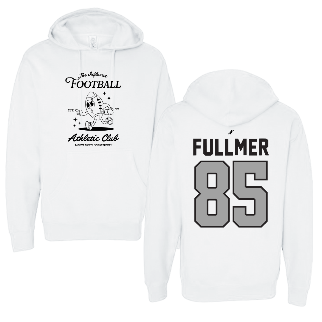 Football White Influxer Athletic Club Hoodie - #85 Zane Fullmer