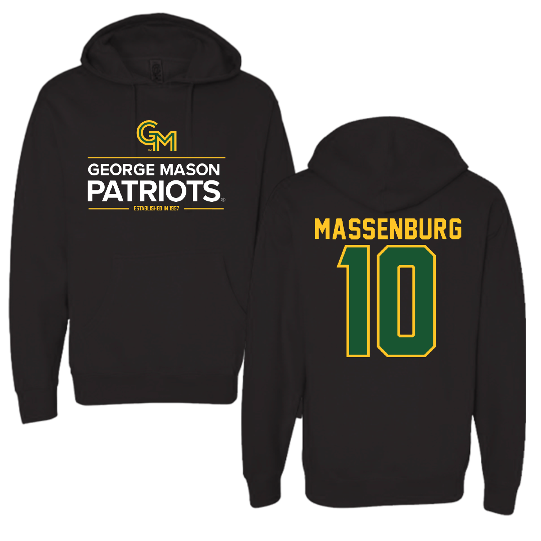 George Mason University Basketball Black General Hoodie - #10 Trinity Massenburg