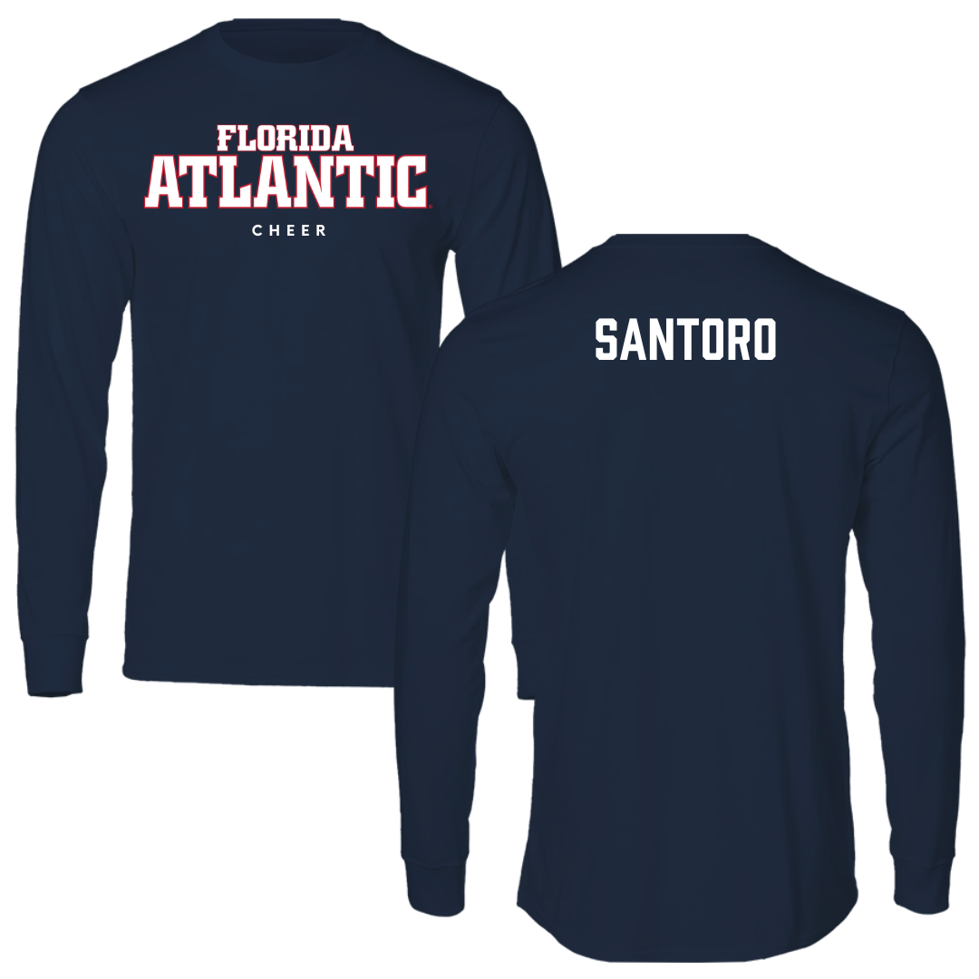 Florida Atlantic University Cheer Navy Block Long Sleeve - Gianna Santoro