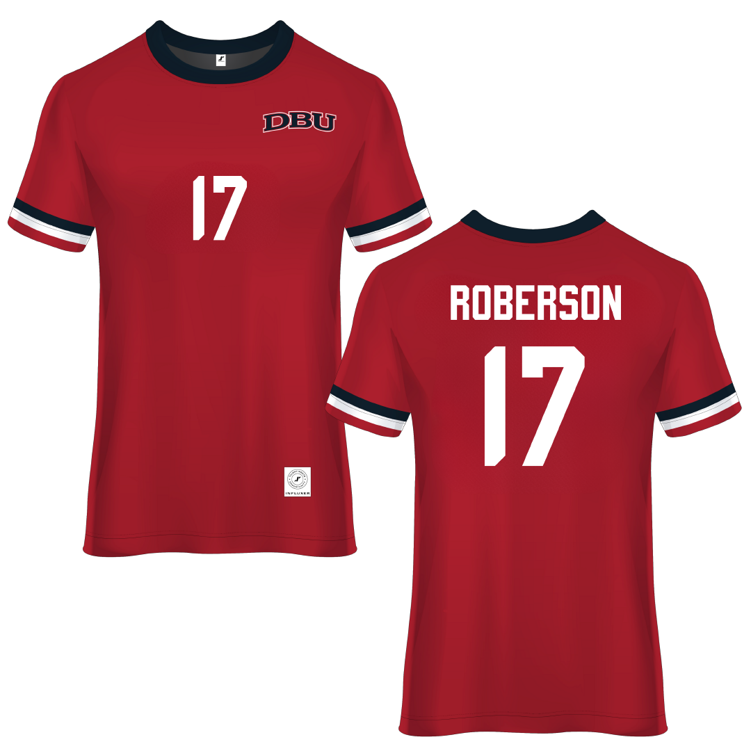 Dallas Baptist University Red Soccer Jersey - #17 Haley Roberson