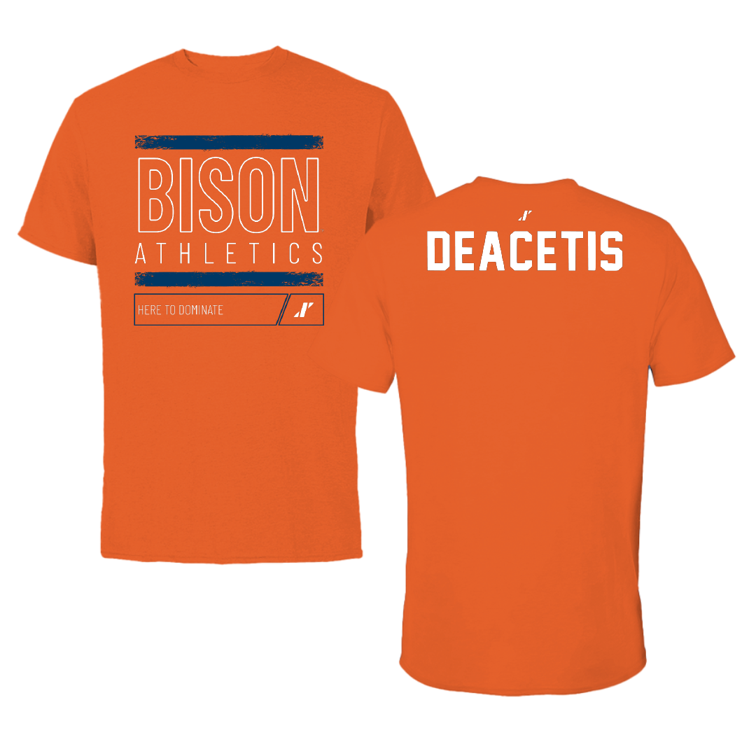 Bucknell University Wrestling Orange Dominate Tee - Logan Deacetis