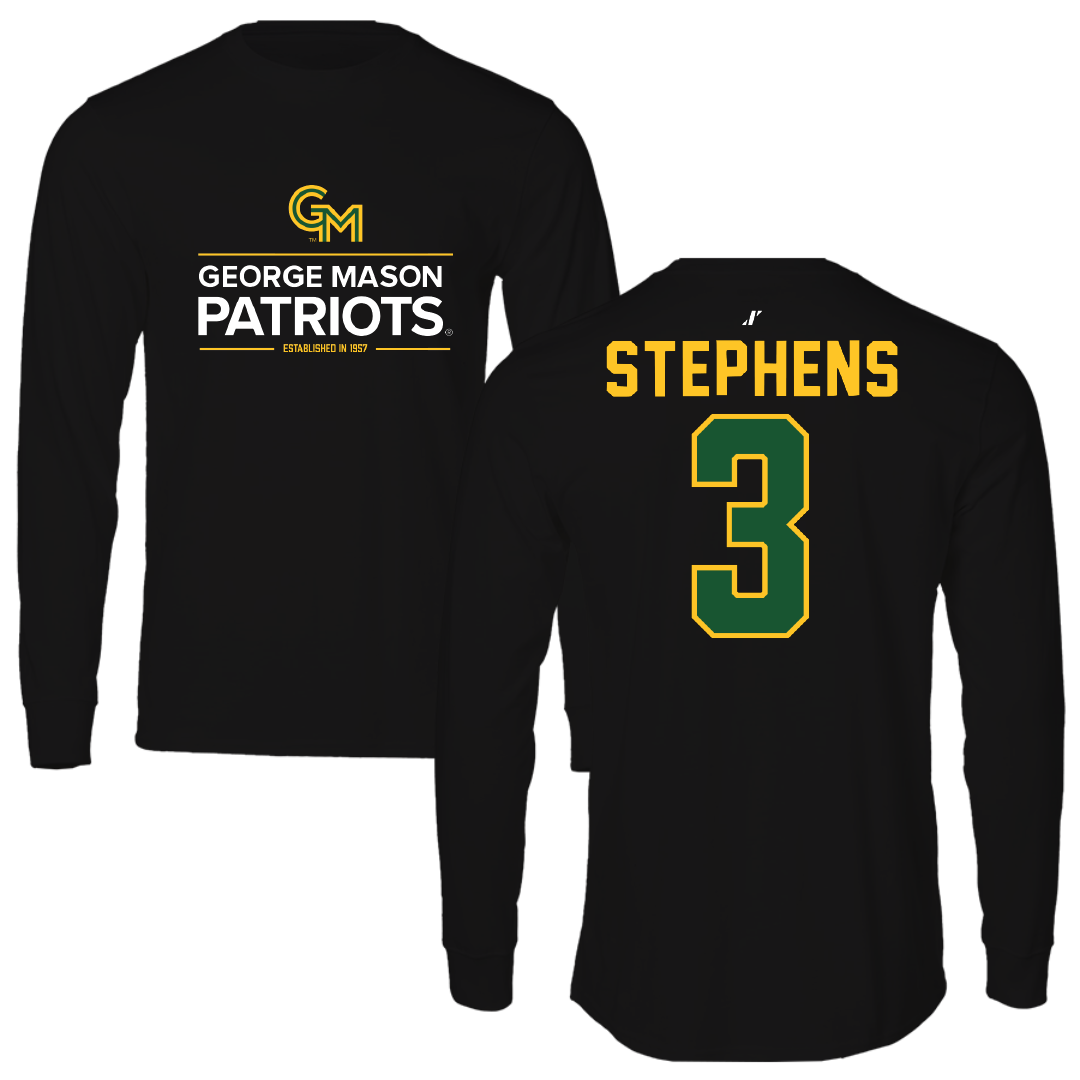 George Mason University Soccer Black General Long Sleeve - #3 Levi Stephens