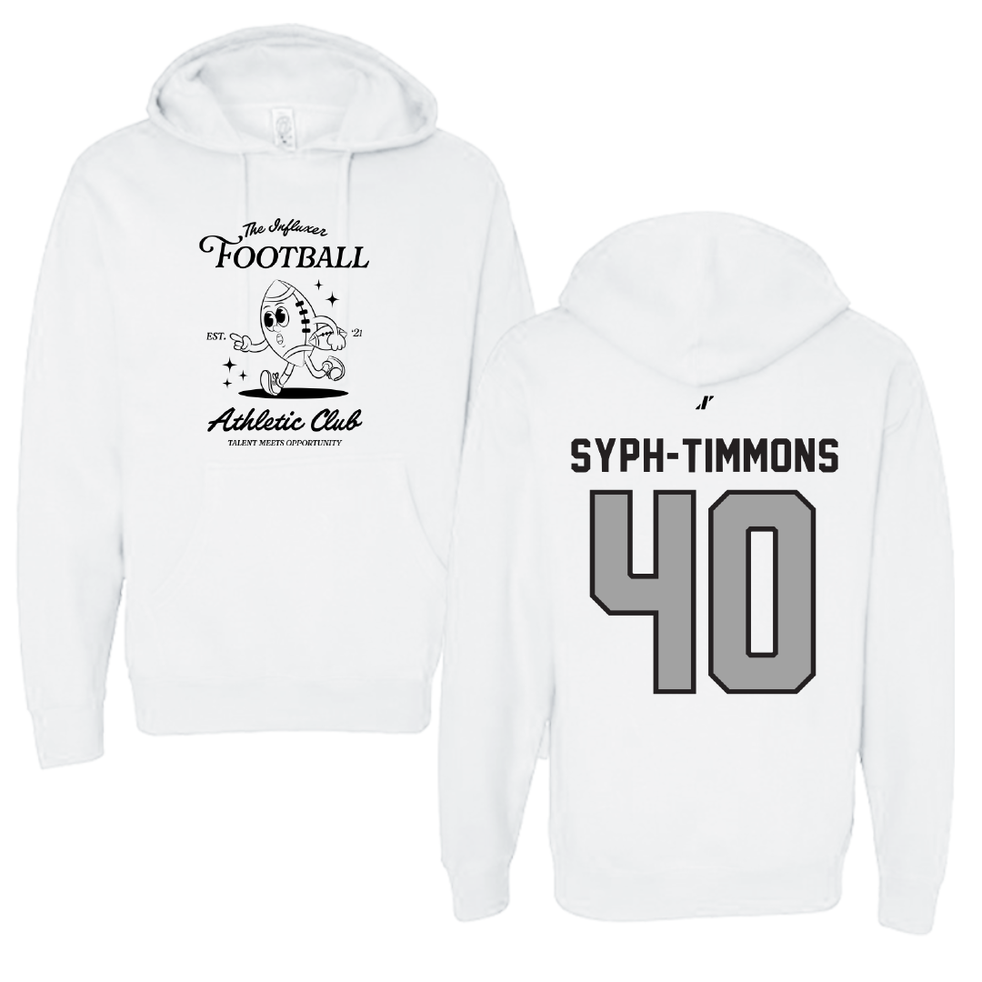 Football White Influxer Athletic Club Hoodie - #40 Orlando Syph-Timmons