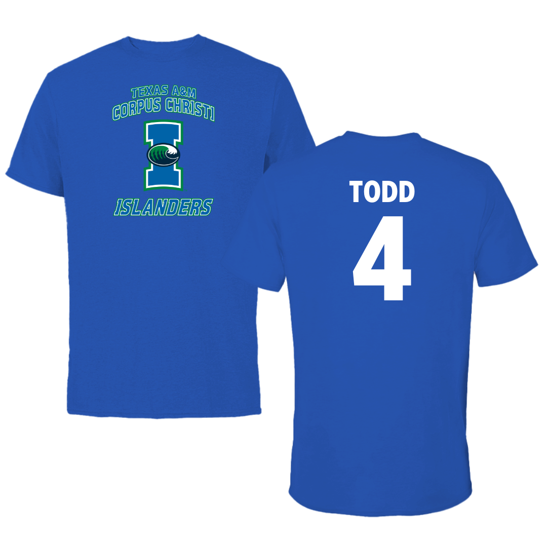 Texas A&M University-Corpus Christi Softball Blue Islanders Performance Tee - #4 Riley Todd