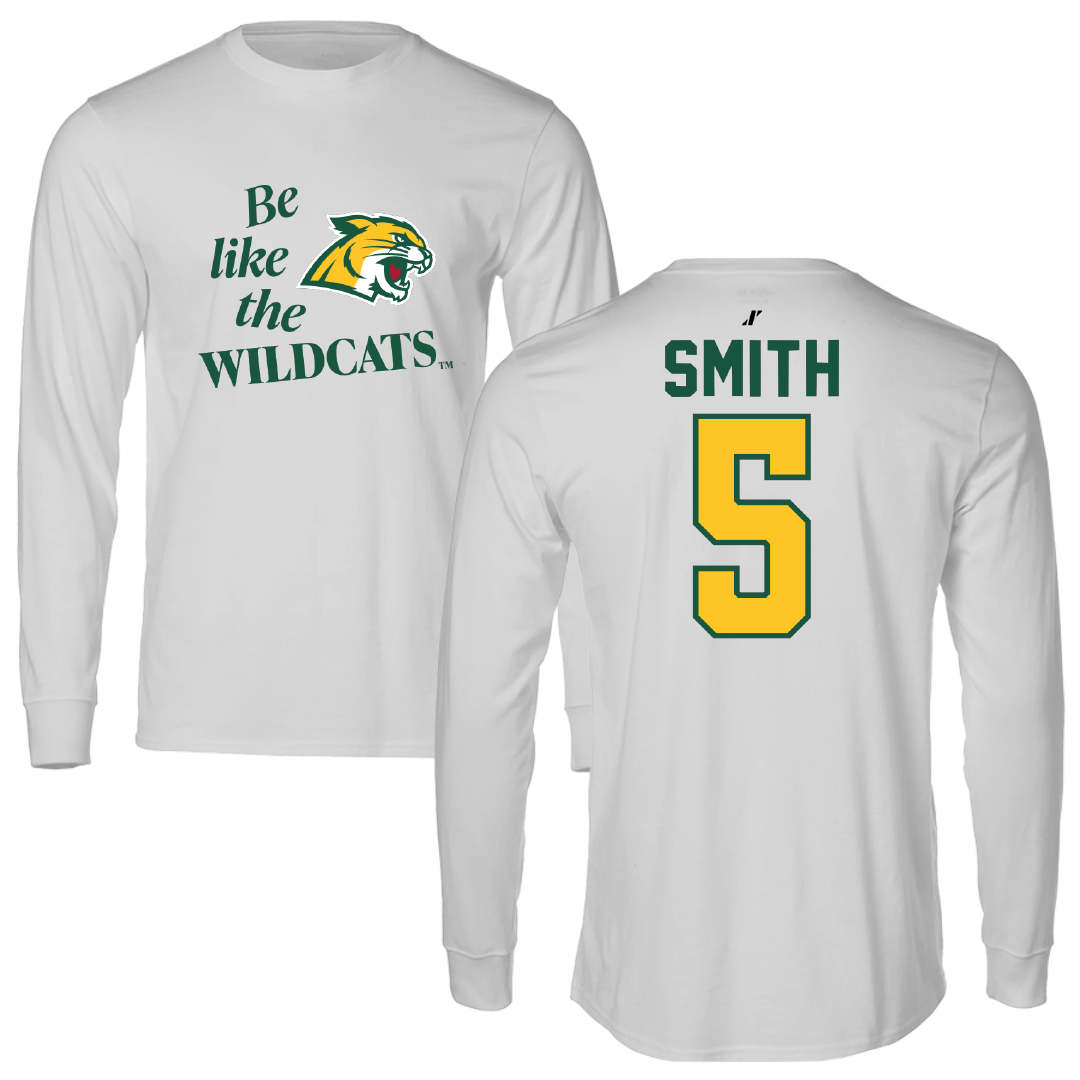 Northern Michigan University Basketball Light Gray Be Like Us Performance Long Sleeve - #5 Carson Smith