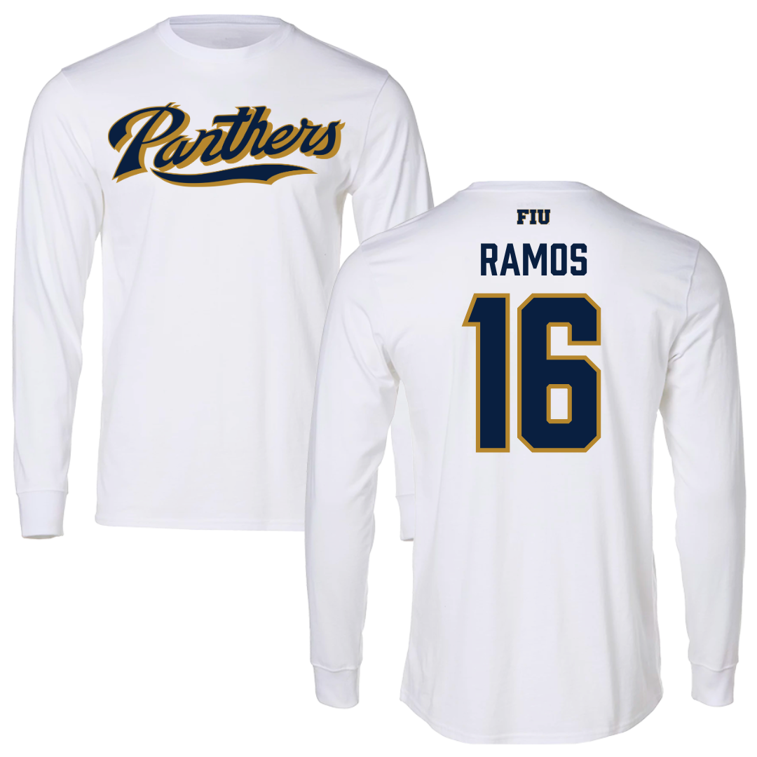 Florida International University Soccer White Panthers Long Sleeve - #16 Sophia Ramos