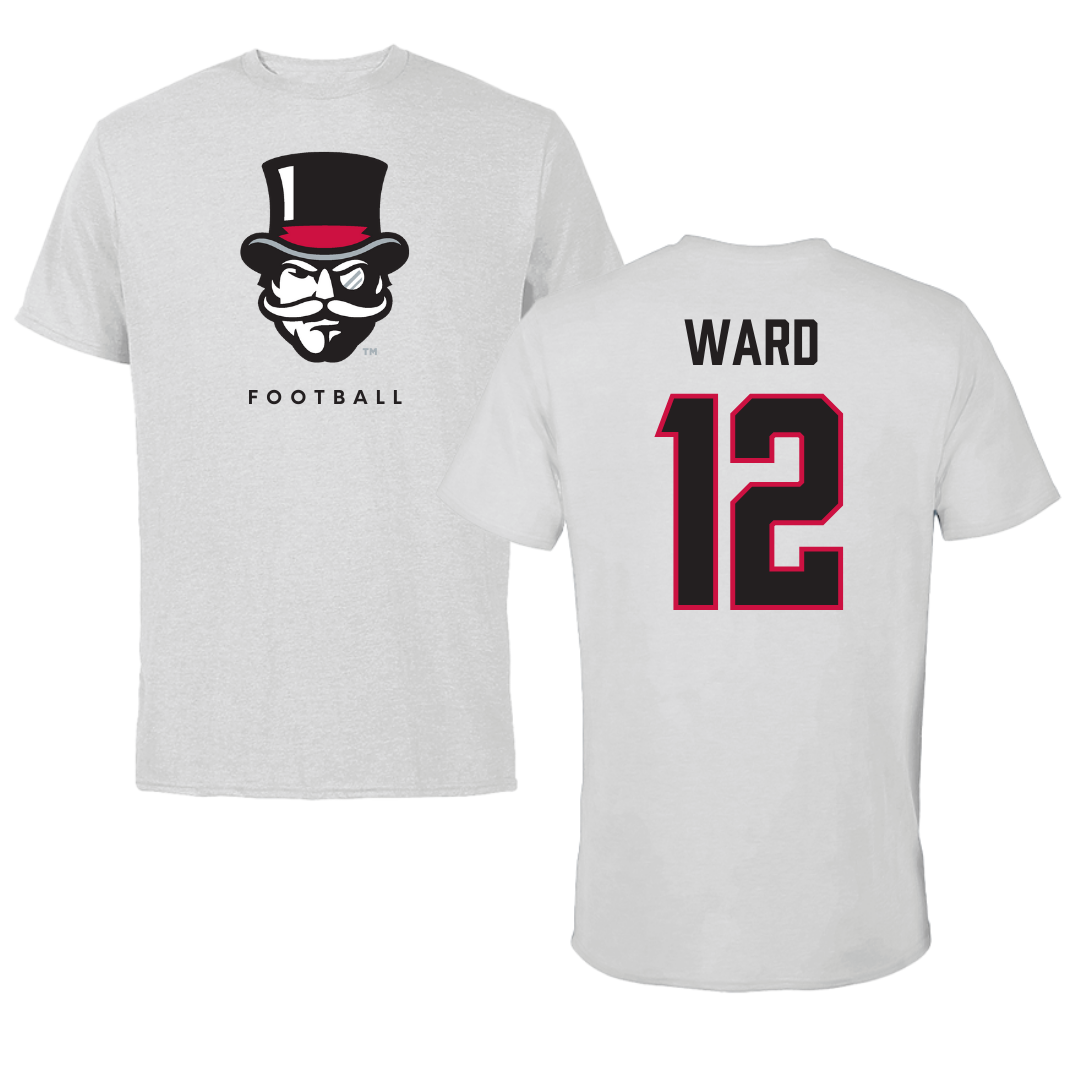 Austin Peay State University Football Gray Mascot Tee - #12 Jaheim Ward