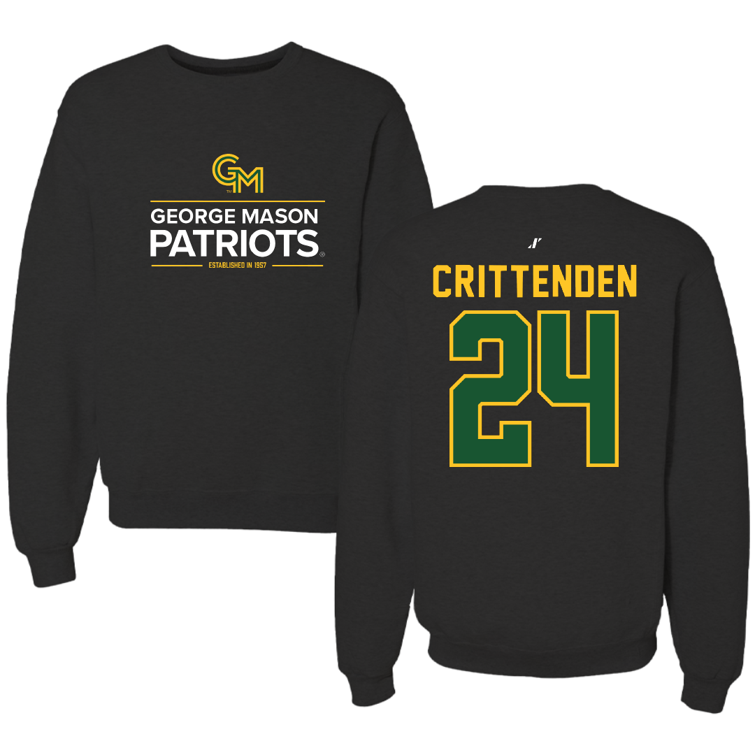 George Mason University Soccer Black General Crewneck - #24 Davis Crittenden