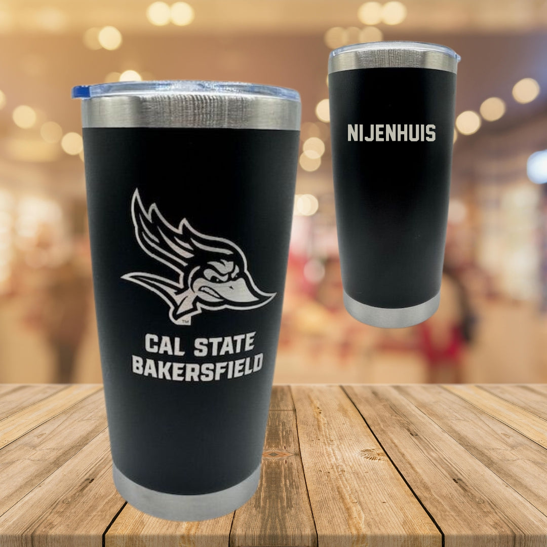California State University-Bakersfield Wrestling Black Stainless Steel Tumbler - Gerrit Nijenhuis