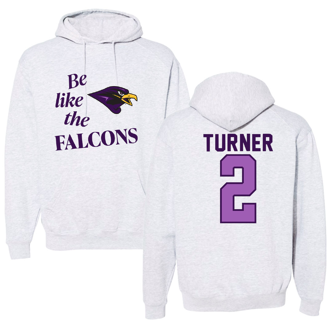 University of Montevallo Baseball Light Gray Be Like Us Hoodie - #2 McGwire Turner