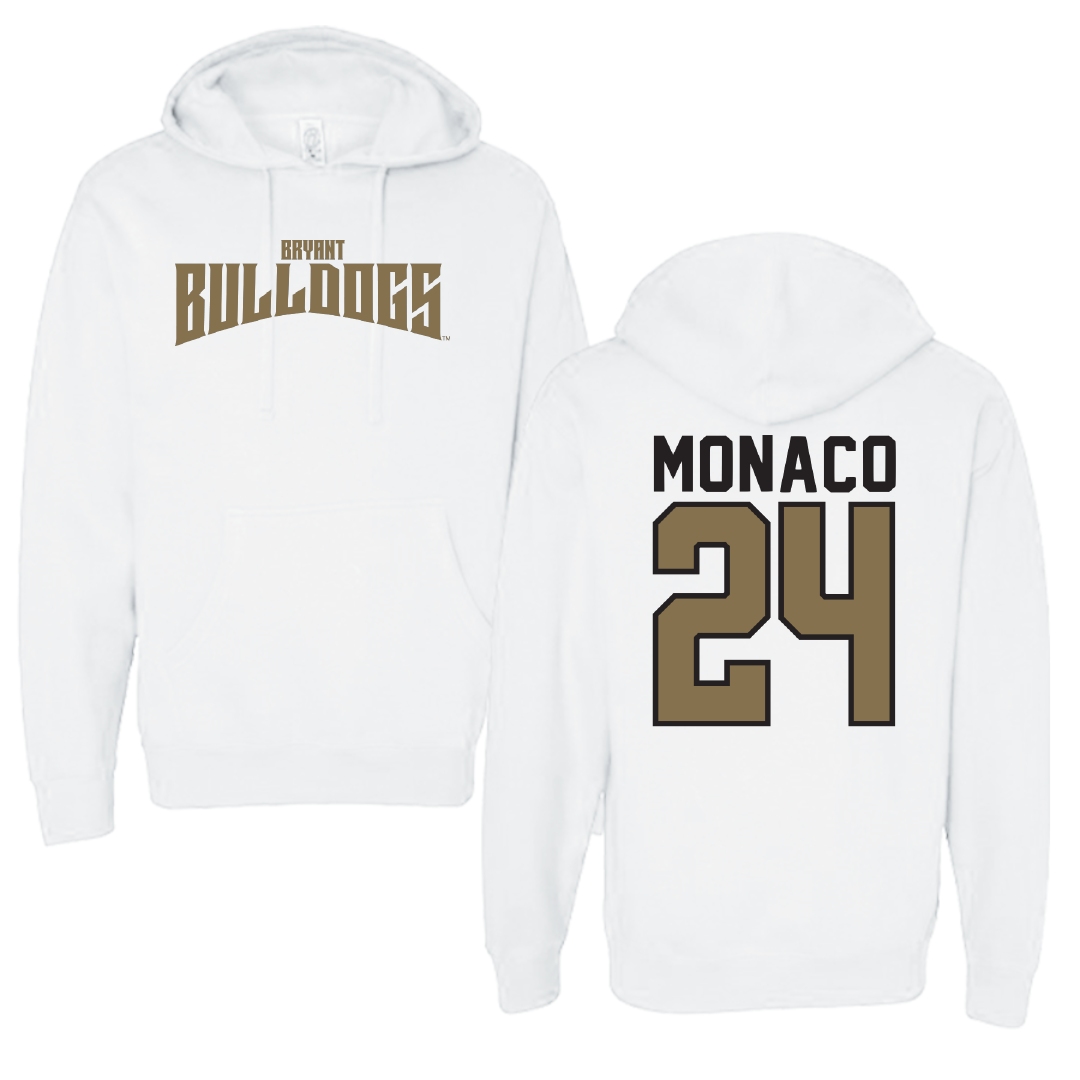 Bryant University Lacrosse White Classic Hoodie - #24 AJ Monaco
