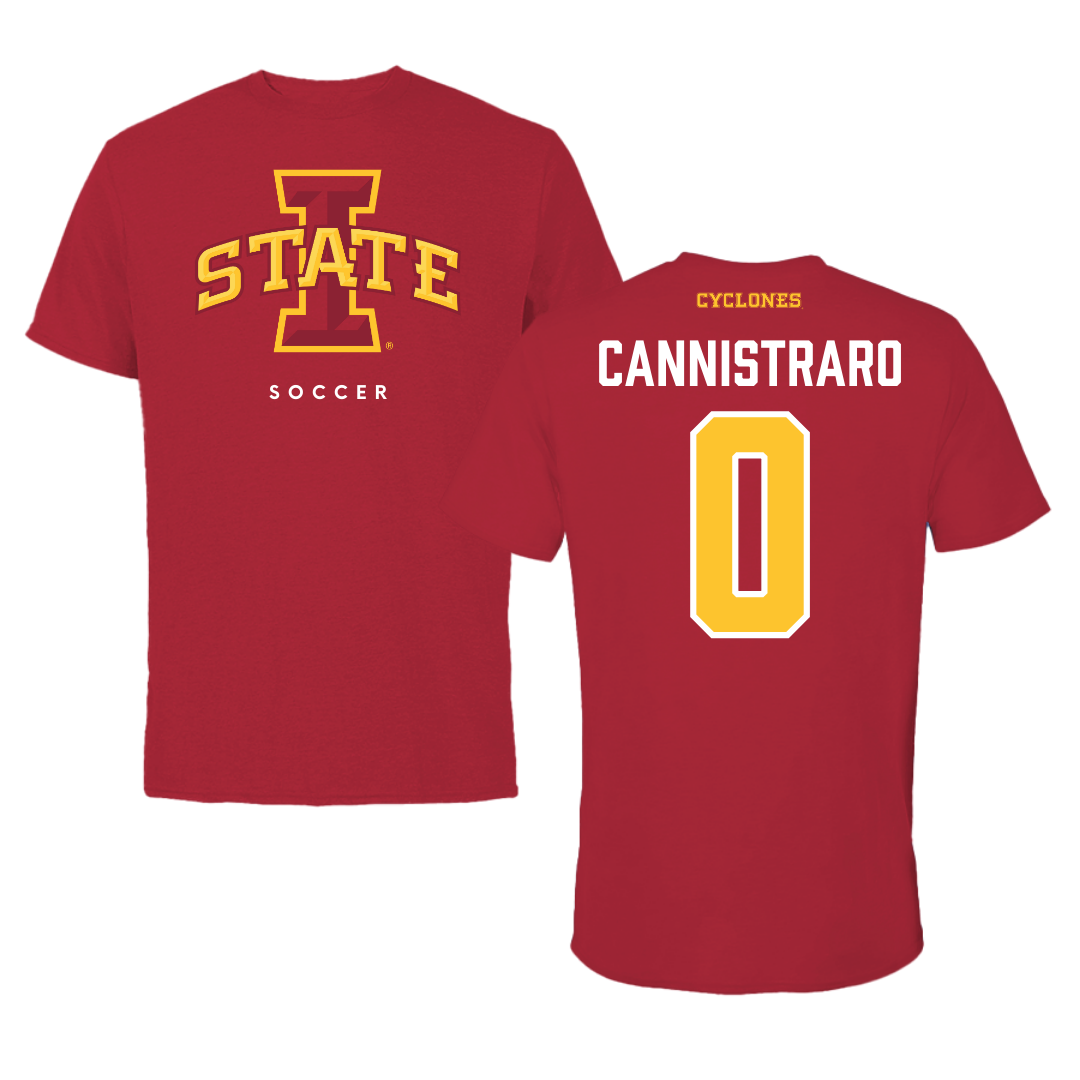 Iowa State University Soccer Cardinal Tee - #0 Kasey Cannistraro