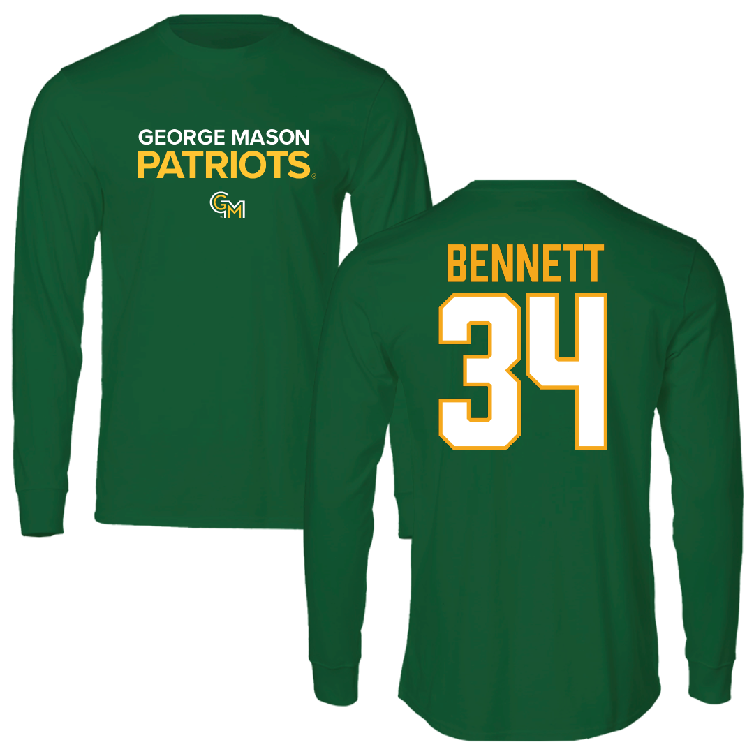 George Mason University Soccer Green Performance Long Sleeve - #34 Jazmine Bennett