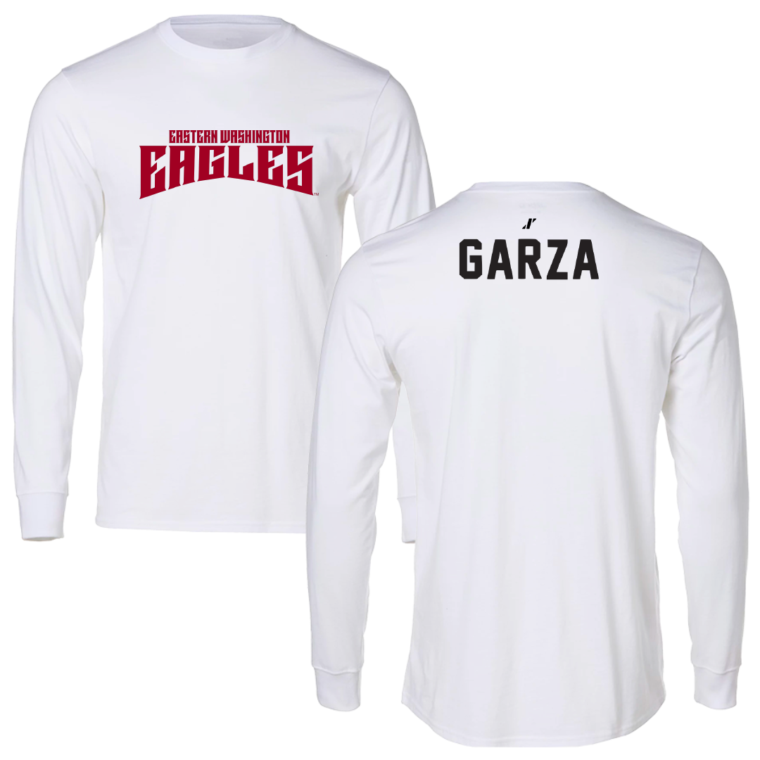 Eastern Washington University TF and XC White Classic Performance Long Sleeve - Kassandra Garza
