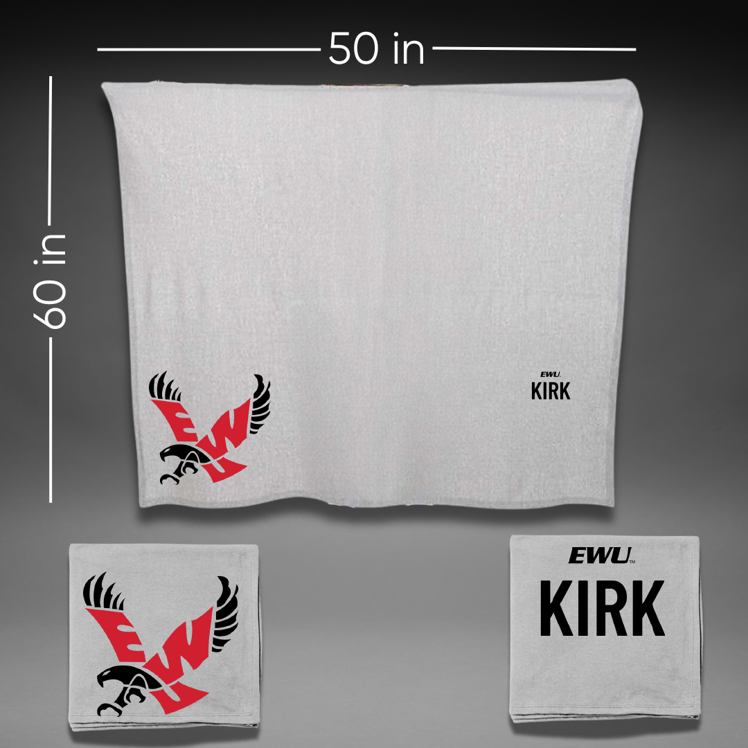 Eastern Washington University Basketball Gray Blanket - Paris Kirk