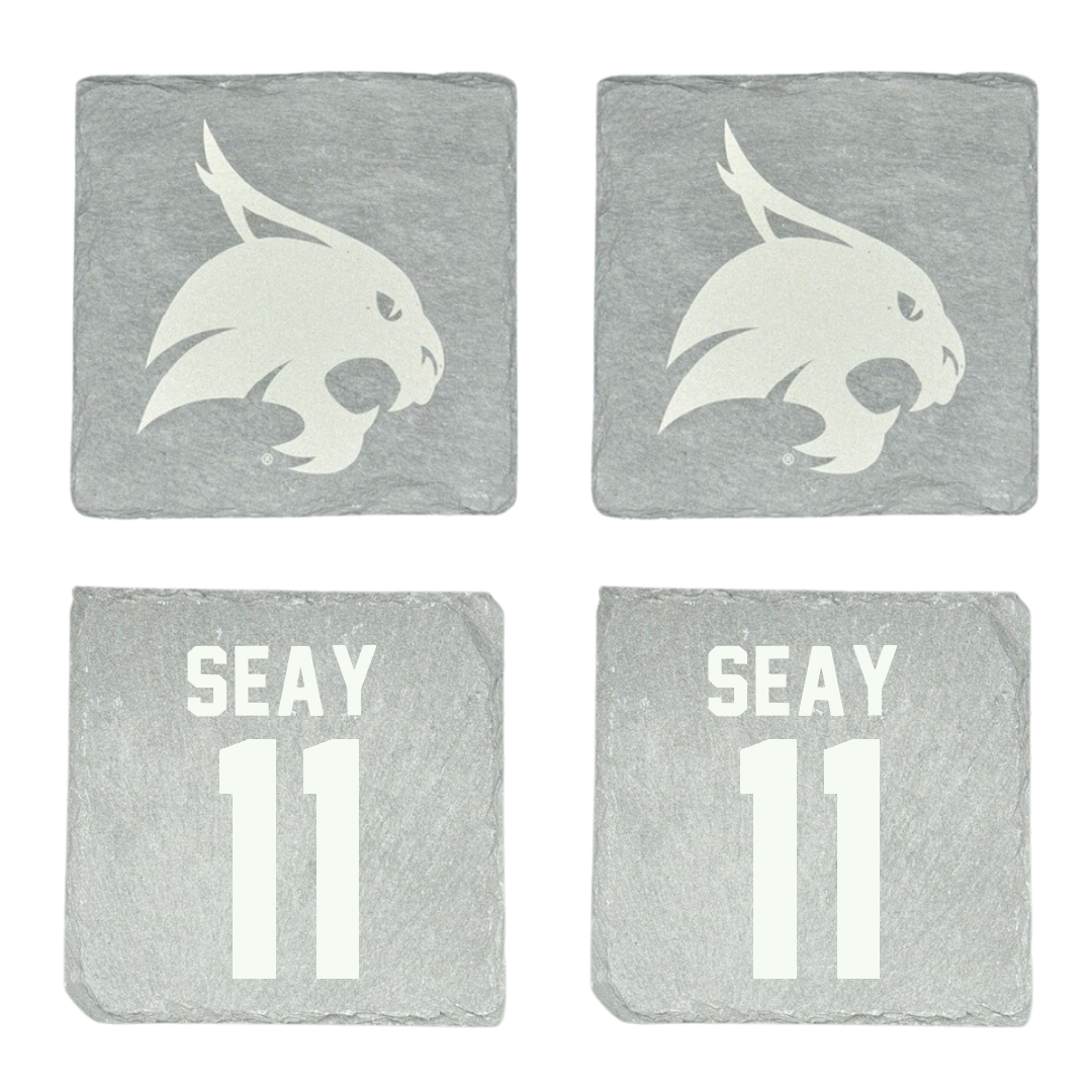 Texas State University Baseball Stone Coaster (4 Pack)  - #11 Taylor Seay