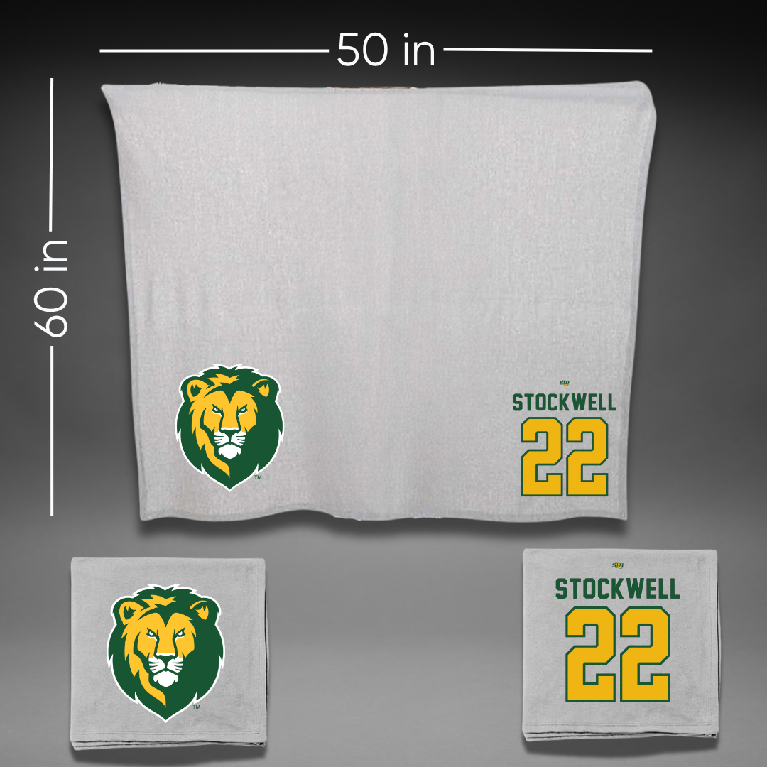 Southeastern Louisiana University Volleyball Gray Blanket - #22 Taylor Stockwell