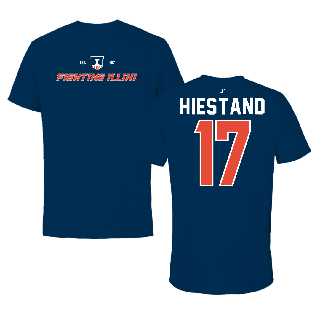 University of Illinois Soccer Navy General Performance Tee - #17 Sarah Hiestand